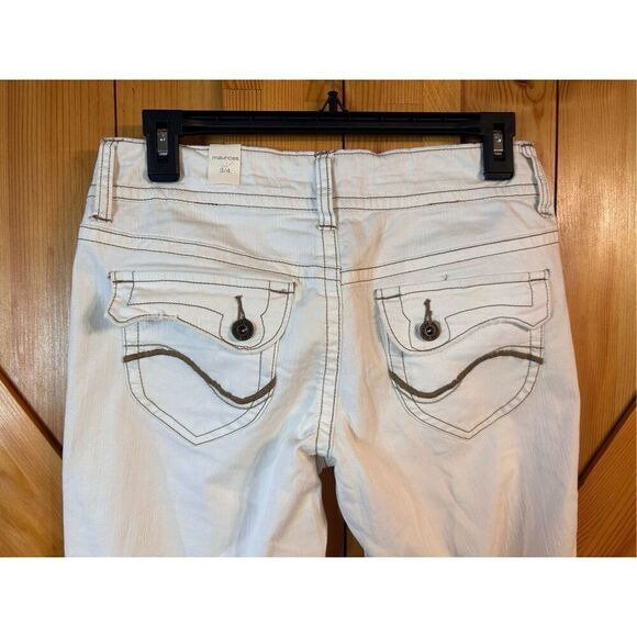 Maurices Jeans Size 3/4 White Denim Nwt (4667) Read - Picture 7 of 8